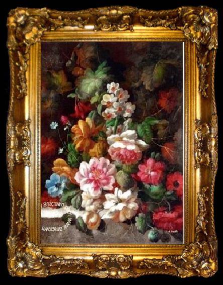 framed  unknow artist Floral, beautiful classical still life of flowers.074, ta009-2
